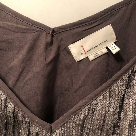 Anthropologie silver beaded cami - Picture 5 of 5